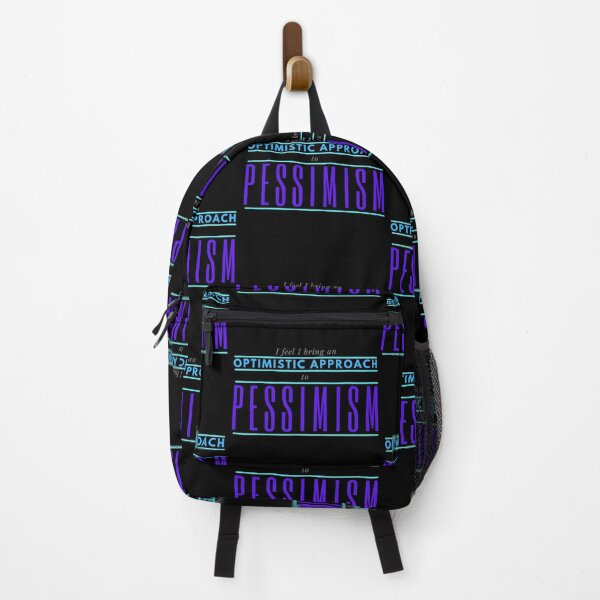 Item preview, Optimistic Approach to Pessimism – Funny Introvert or Overthinker Quote designed and sold by SnarkSharks.
