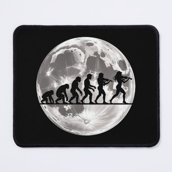 Item preview, Evolution of Man to Musician - Violin Player Walking to the Moon designed and sold by love3617.
