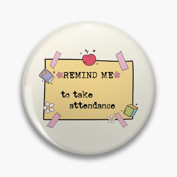 Item preview, Take Attendance – Cute Yellow Post-it with Flowers Pink Tape  designed and sold by EmeraldeaArt.