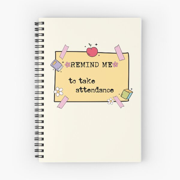 Item preview, Take Attendance – Cute Yellow Post-it with Flowers Pink Tape  designed and sold by EmeraldeaArt.