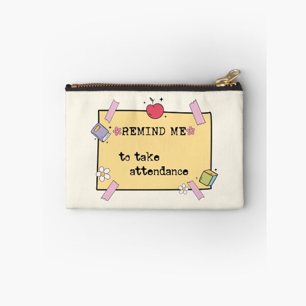 Item preview, Take Attendance – Cute Yellow Post-it with Flowers Pink Tape  designed and sold by EmeraldeaArt.