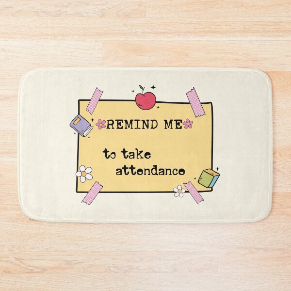 Item preview, Take Attendance – Cute Yellow Post-it with Flowers Pink Tape  designed and sold by EmeraldeaArt.