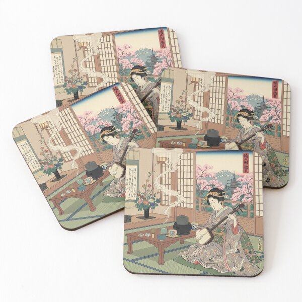 Item preview, japanese oiran playing shamisen designed and sold by AnGaSan.