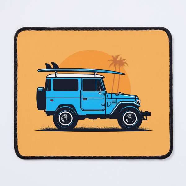 Item preview, Toyota Land Cruiser Blue J40 Surf Beach Day designed and sold by blackdogshop.