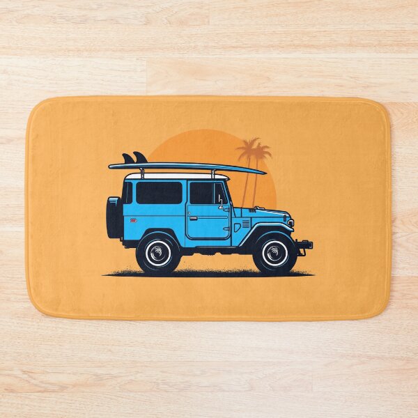 Item preview, Toyota Land Cruiser Blue J40 Surf Beach Day designed and sold by blackdogshop.