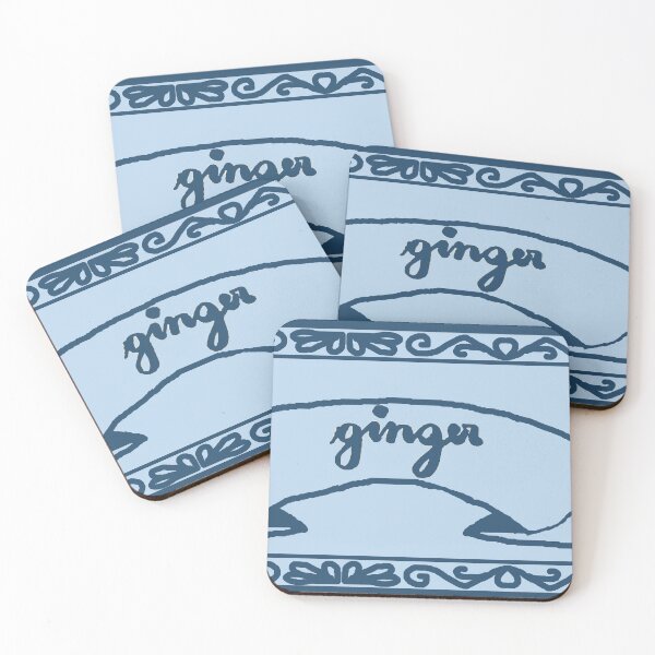 Item preview, Ginger Spice Label Dark Blue with Caligraphy designed and sold by abitofaromantic.