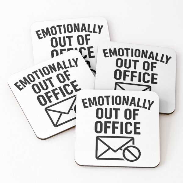 Item preview, Emotionally Out of Office – Mental Health Aesthetic Quote designed and sold by Khayallab .