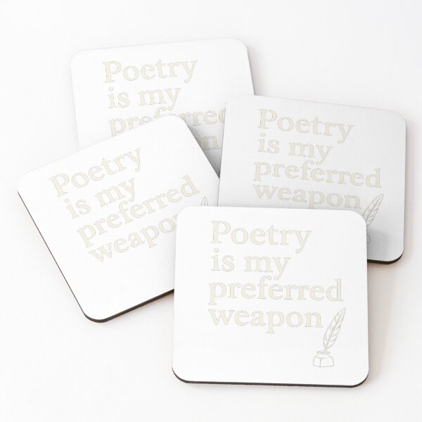 Item preview, Poetry Is My Preferred Weapon – Dark Academia Literary Quote designed and sold by Khayallab .