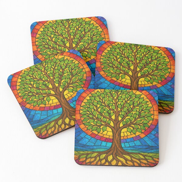 Item preview, Tree of Life – Vibrant Stained Glass Style designed and sold by alw951.