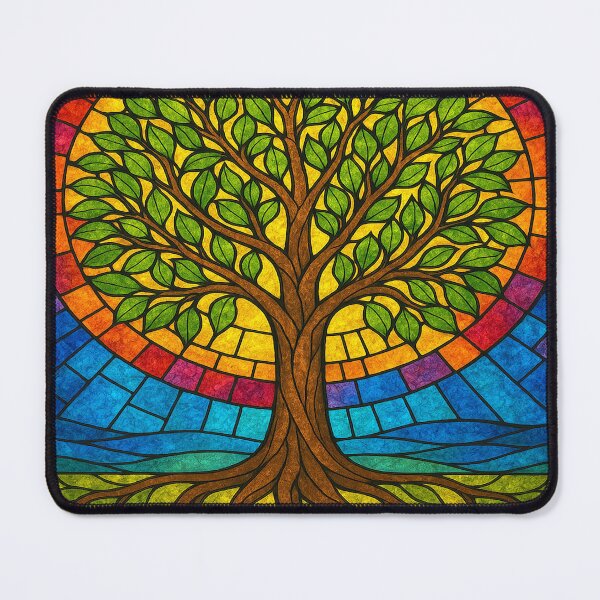 Item preview, Tree of Life – Vibrant Stained Glass Style designed and sold by alw951.