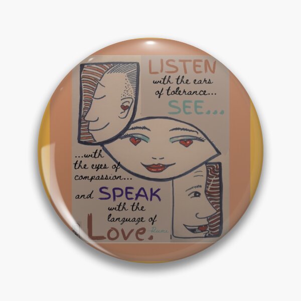 Item preview, "Listen, See and Speak" (Rumi Quote) Whimsical Art from SaVannaH "Beamz" D'Light designed and sold by SaVannaHBeamz4U.