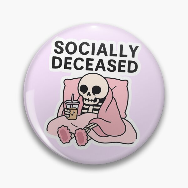 Item preview, Socially Deceased Cozy Skeleton Design designed and sold by kaydence18.