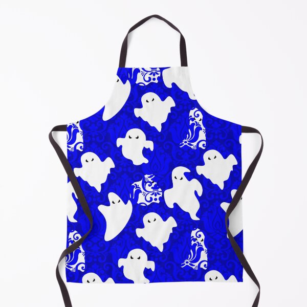 Item preview, blue damask ghost halloween paranormal apparition designed and sold by Gossip Rag.