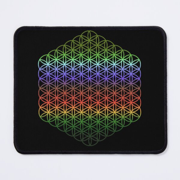 Item preview, Rainbow Flower Of Life Sacred Geometry Art Print designed and sold by ChaosEmporium.