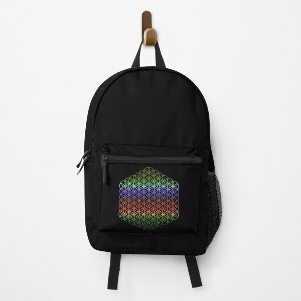 Item preview, Rainbow Flower Of Life Sacred Geometry Art Print designed and sold by ChaosEmporium.