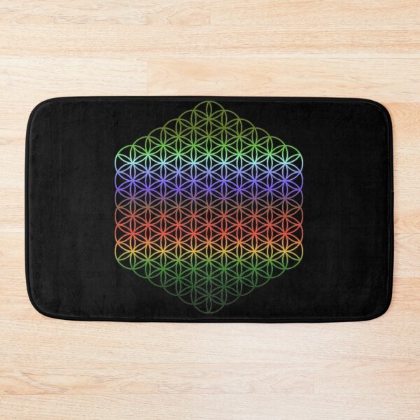 Item preview, Rainbow Flower Of Life Sacred Geometry Art Print designed and sold by ChaosEmporium.