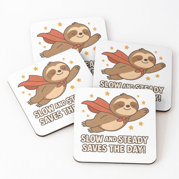 Item preview, Slow and Steady Saves The Day Superhero Sloth designed and sold by k3rstman1.