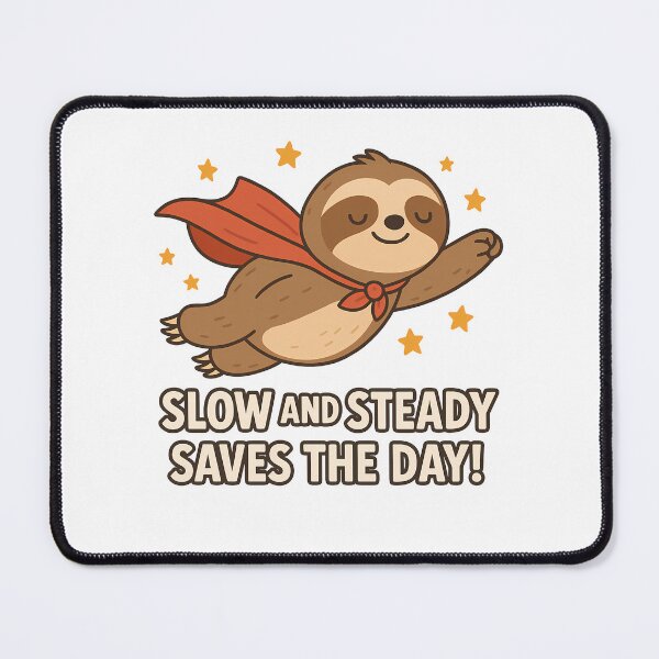 Item preview, Slow and Steady Saves The Day Superhero Sloth designed and sold by k3rstman1.