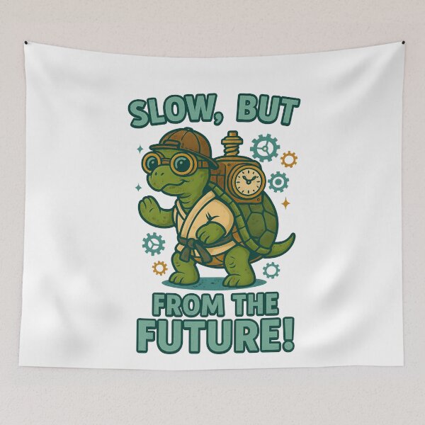 Item preview, Steampunk Time-Traveling Turtle - Slow But From The Future designed and sold by k3rstman1.