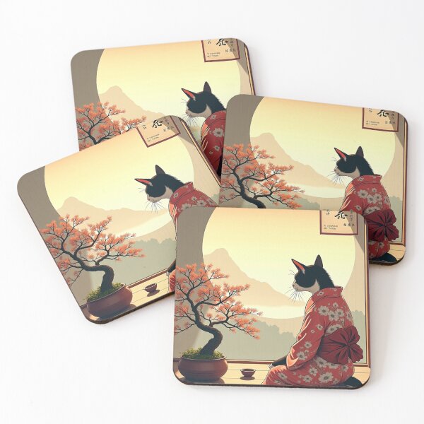 Item preview, cat watching the sunset designed and sold by AnGaSan.