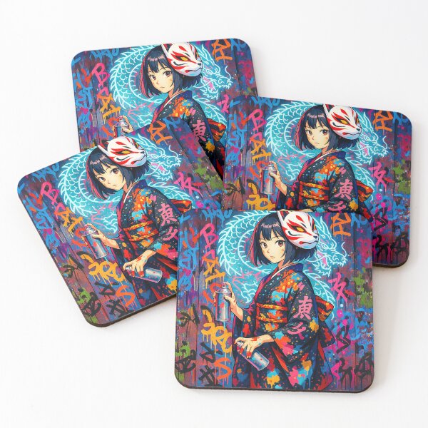 Item preview, Urban Kitsune: Graffiti Spirit in Kimono designed and sold by TriarArt.