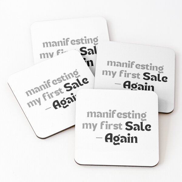Item preview, Manifesting My First Sale — Again | Motivational Quote for Redbubble Artists & POD Creators designed and sold by MakeMyDaze.