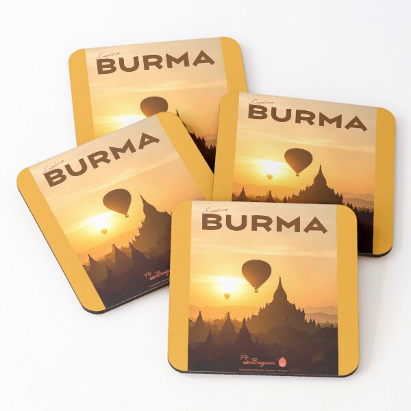Item preview, Vintage-Style Burma Travel Poster designed and sold by travelwitheric.