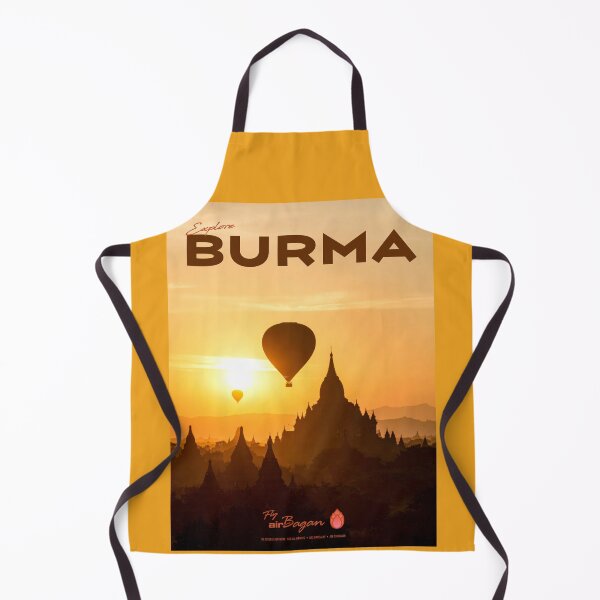 Item preview, Vintage-Style Burma Travel Poster designed and sold by travelwitheric.