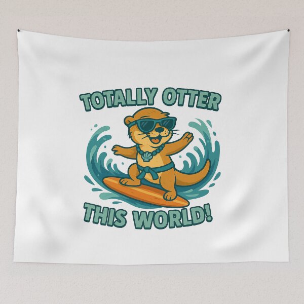Item preview, Totally Otter This World Cool Surfing designed and sold by k3rstman1.