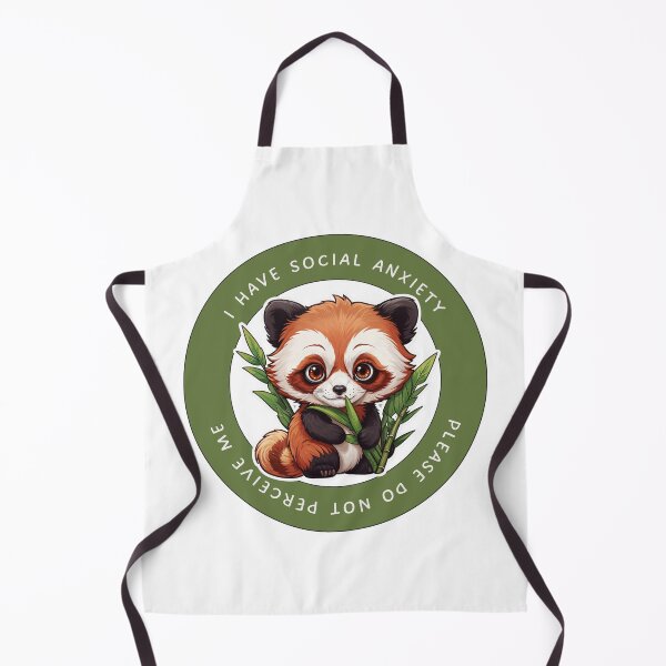 Item preview, Social Anxiety Red Panda Sticker designed and sold by WHITE FANGS.