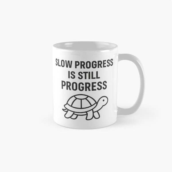 Item preview, Slow Progress is Still Progress – Motivational Turtle Quote designed and sold by Khayallab .