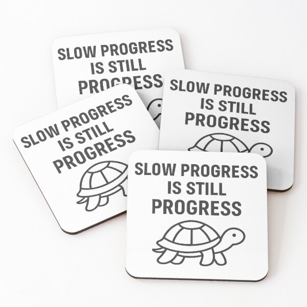 Item preview, Slow Progress is Still Progress – Motivational Turtle Quote designed and sold by Khayallab .
