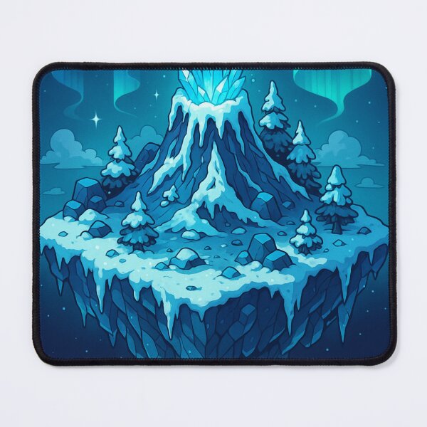Item preview, Frozen Volcano Island – Isometric Fantasy Illustration designed and sold by InspireHaven.