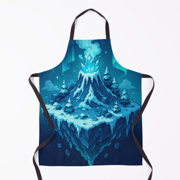 Item preview, Frozen Volcano Island – Isometric Fantasy Illustration designed and sold by InspireHaven.