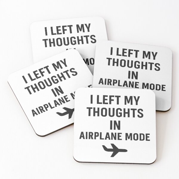 Item preview, I Left My Thoughts in Airplane Mode – Digital Detachment Quote designed and sold by Khayallab .