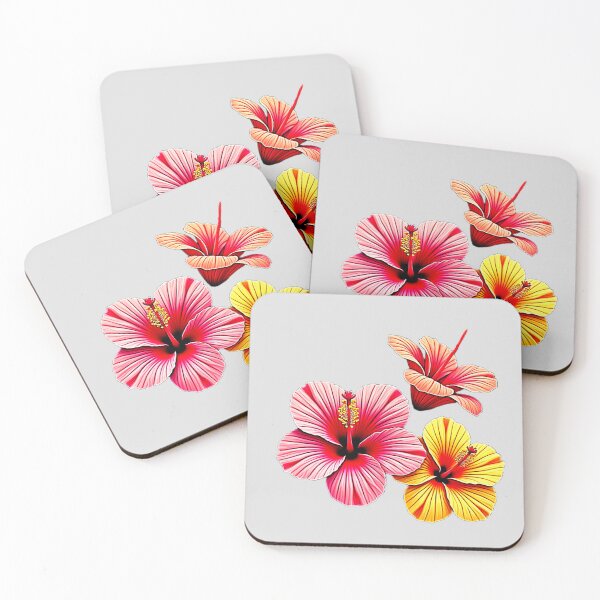 Item preview, Isolated Hibiscus Blooms Art designed and sold by Health And Fitness Posts e-Store.