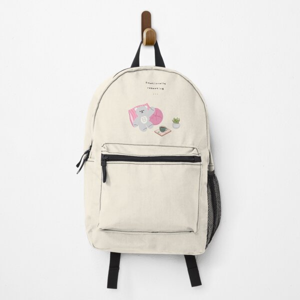 Item preview, Emotionally Rebooting... – Gentle Bear Mood ( Beige Background ) designed and sold by mintmono-studio.