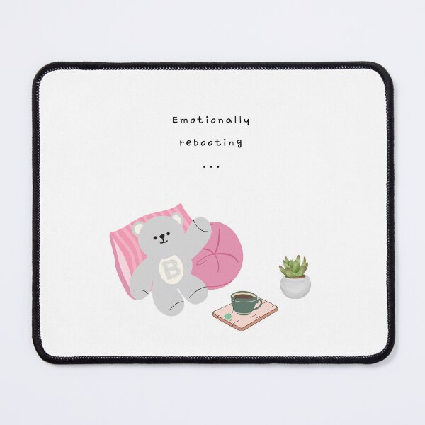 Item preview, Emotionally Rebooting... – Gentle Bear Mood ( White / Transparent Background ) designed and sold by mintmono-studio.