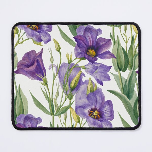 Item preview, Violet Purple Lilac Bellflowers & Green Leaves designed and sold by CatyArte.