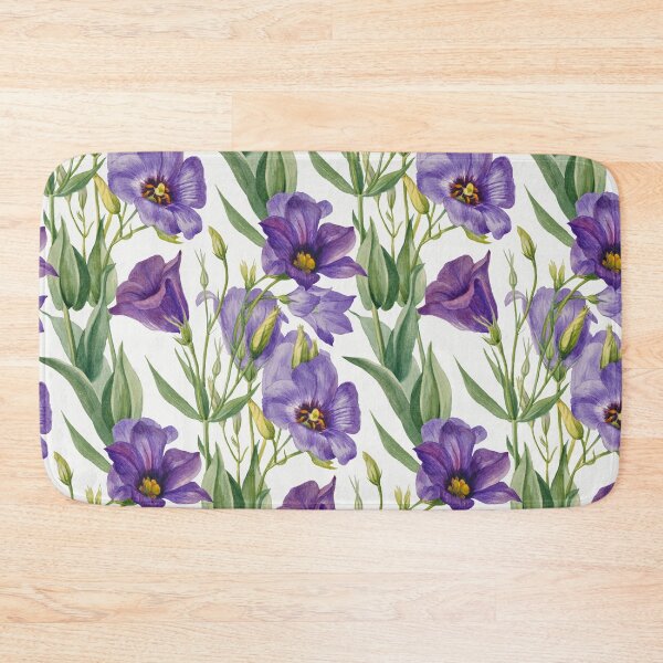Item preview, Violet Purple Lilac Bellflowers & Green Leaves designed and sold by CatyArte.