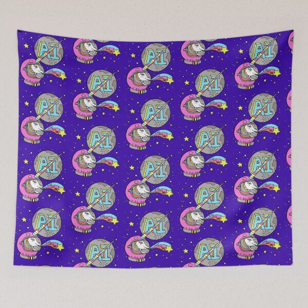 Item preview, Just Say No to AI Outer Space Unicorn Original Art Illustration designed and sold by Intergalactic Unicorn: Art by Anna Schmidt.