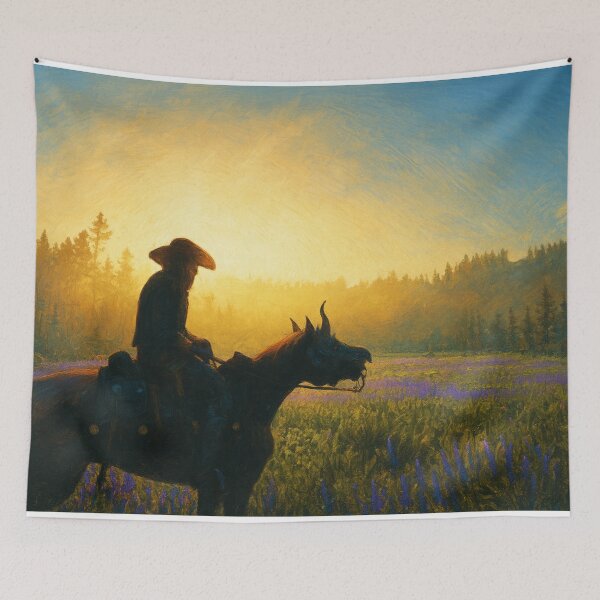 Item preview, Cowboy rides at sunset designed and sold by BIG-E's PlayHouse.