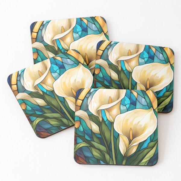 Item preview, Fantasy Calla Lily Flowers in Stained Glass designed and sold by Ciervo Primavera.