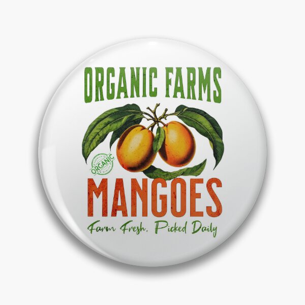 Item preview, Organic Farms Mangoes. Farm Fresh. Picked Daily. Full Color Graphic designed and sold by Arts My Passion.