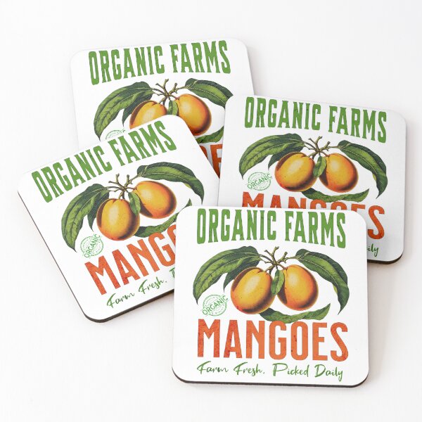 Item preview, Organic Farms Mangoes. Farm Fresh. Picked Daily. Full Color Graphic designed and sold by Arts My Passion.
