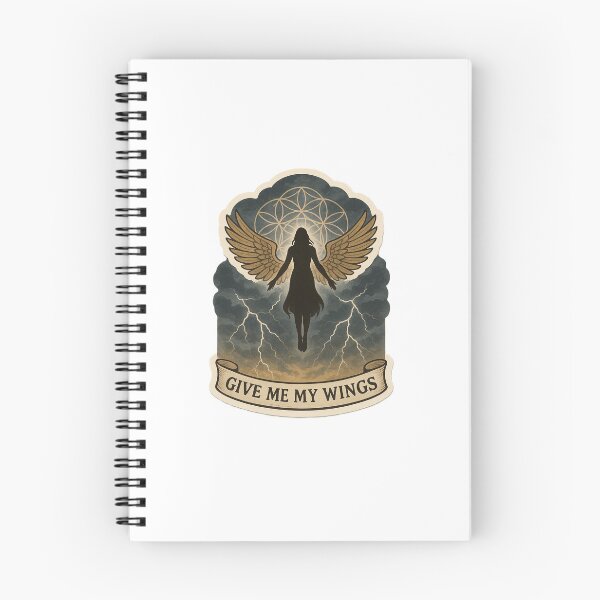 Item preview, “Give Me My Wings” – Boho Sacred Geometry Angel Sticker designed and sold by kitsune3030.