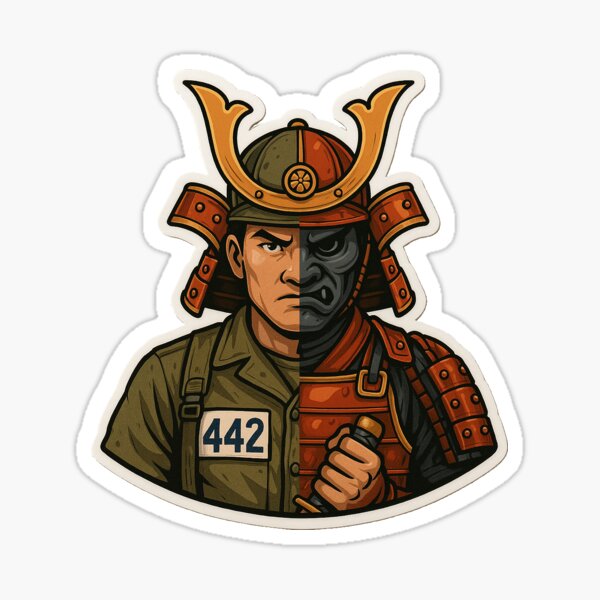 Item preview, Half Samurai, Half Soldier – 442nd "Go For Broke" designed and sold by kitsune3030.