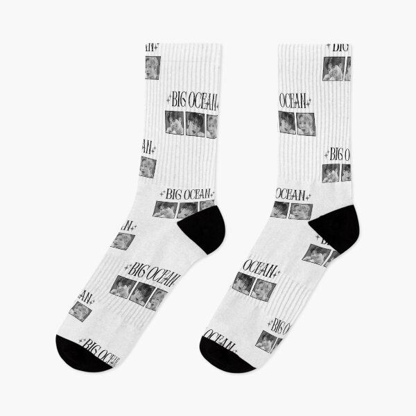 Item preview, Big Ocean Members Kpop Group Black and White Collage Design designed and sold by HELL0WBELLO.