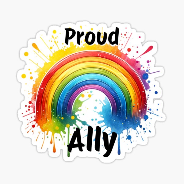 Artikel-Vorschau von stolzer LGBTQ+-Verbündeter, designt und verkauft von paintedblackcat.