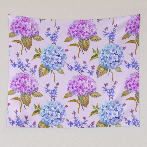 Item preview, Purple Hydrangea Flowers Painting, Purple Floral Painting  designed and sold by newburyboutique.